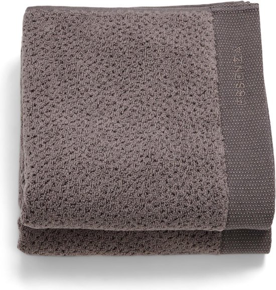 ESSENZA Connect Organic Breeze Handdoekenset Stone grey - 2x 50x100 cm