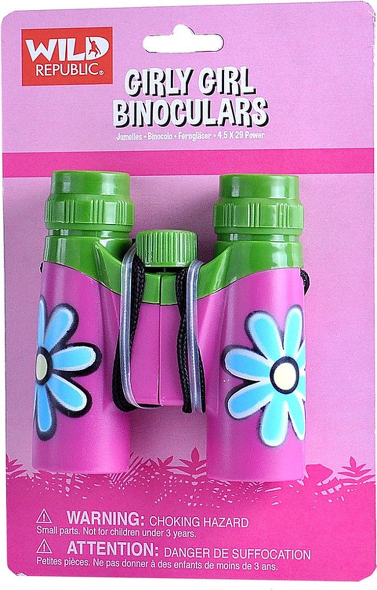 Wild Republic Verrekijker kinderen bloemenprint - speelgoed - 23 cm - safari - verkenner