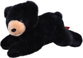 Pluche knuffel dieren Eco-kins zwarte beer van 22 cm. Wildlife speelgoed knuffelbeesten - Cadeau voor kind/jongens/meisjes