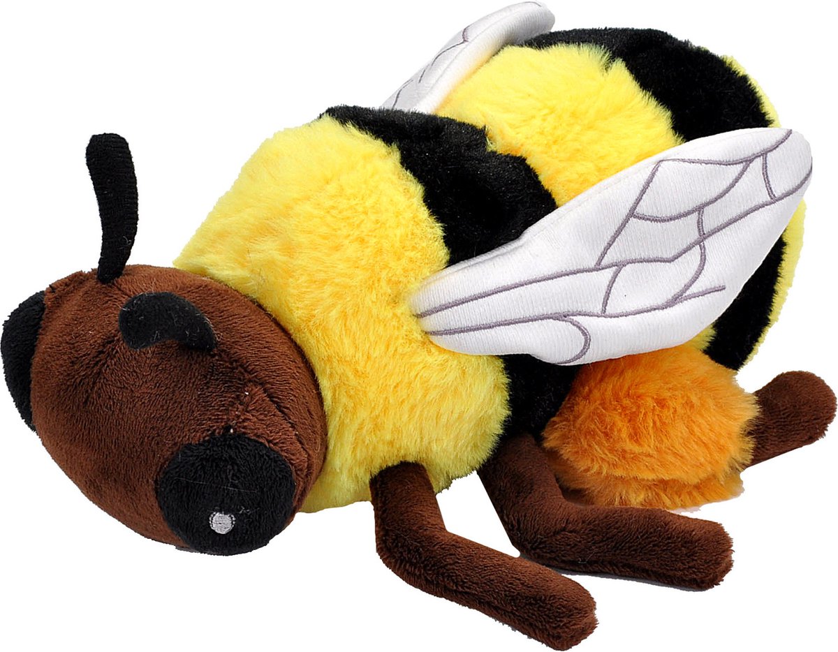 Wild Republic - Pluche knuffel dieren Eco-kins honing bij van 25 cm. Insecten speelgoed - Wild Republic