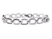 Eshly jewelry - zilverkleurige armband - elegant - met zirkonen