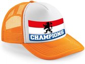 Oranje snapback cap/ truckers pet Champions Hollandse vlag dames en heren - Koningsdag/ EK/ WK caps