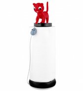 Créa Créa design - Kat en Muis Keukenrolhouder - rood  / wit / zwart - 35 x 11.5 cm