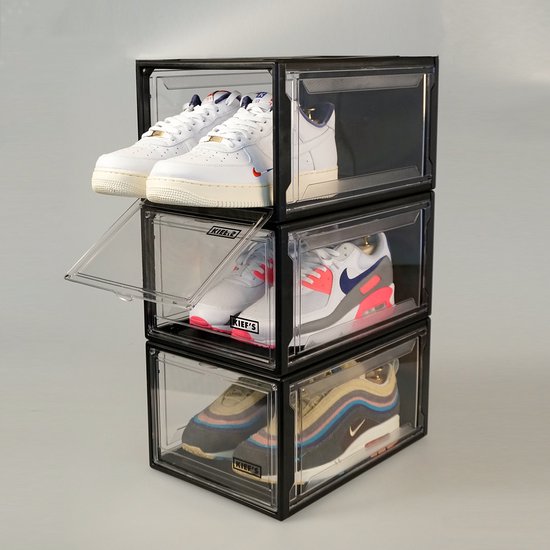 Dripbox - Sneakerbox 2-pack Wit, Sneaker Crate Wit, boîte à baskets, Organisateur