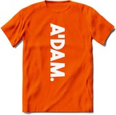 A'Dam Amsterdam T-Shirt | Souvenirs Holland Kleding | Dames / Heren / Unisex Koningsdag shirt | Grappig Nederland Fiets Land Cadeau | - Oranje - M