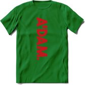 A'Dam Amsterdam T-Shirt | Souvenirs Holland Kleding | Dames / Heren / Unisex Koningsdag shirt | Grappig Nederland Fiets Land Cadeau | - Donker Groen - M