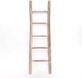 Teakea - Houten decoratie ladder | White oiled | 50x5x175