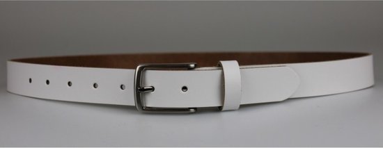 Riem Femme/Homme Cuir Wit - Tour de Taille 95 - Riem Jeans - Ceinture Tailleur - Riem Witte - Ceinture Jeans