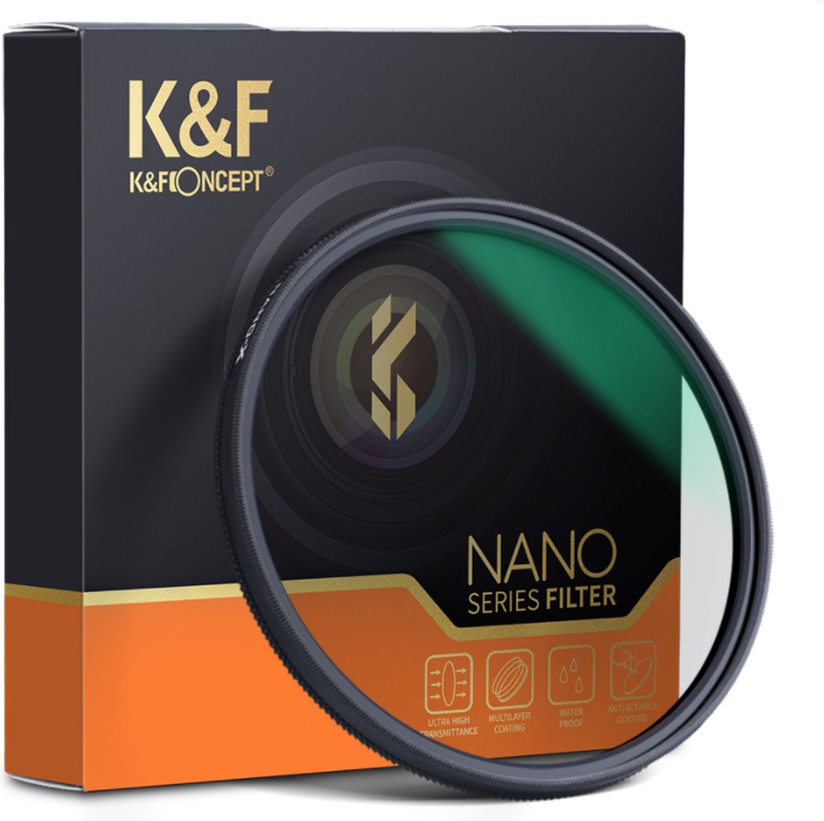 K&F Concept 72mm Nano-X HD MRC circulair polarisatiefilter CPL
