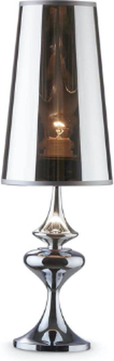 Ideal Lux - Alfiere - Tafellamp - Metaal - E27 - Chroom - Voor binnen - Lampen - Woonkamer - Eetkamer - Keuken