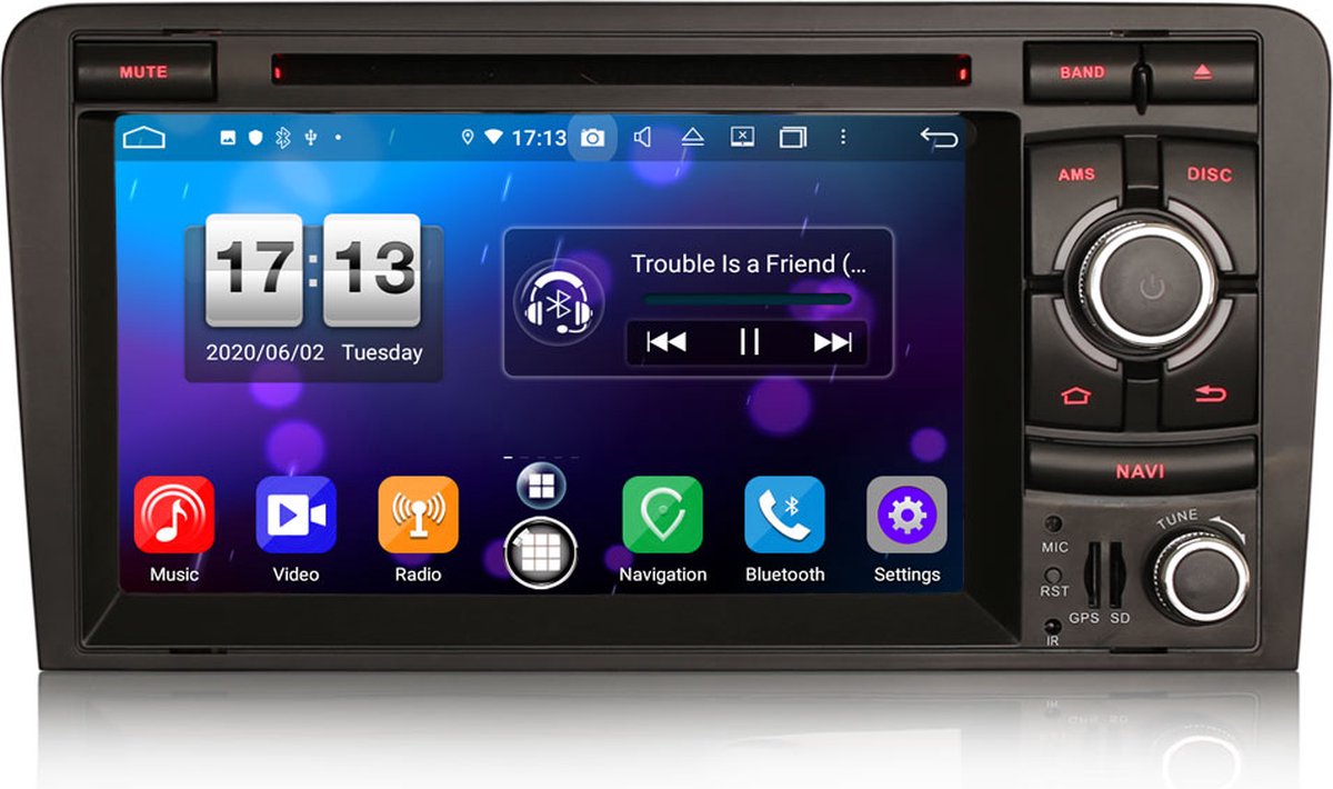 Audi A3 S3 RS3 | Android 10 CarPlay | 2003 t/m 2012