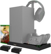 IPEGA - Xbox Series X docking station - Xbox oplaadstation - Charging dock voor 2 Controllers - Headset Houder - Zwart
