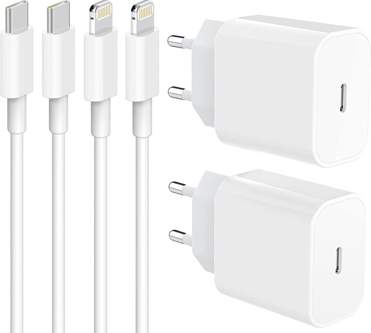 Câble USB-C vers Lightning Original Apple (1m) Charge Rapide iPhone - Blanc  - Français