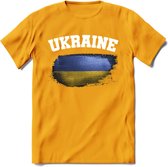 Oekraine vlag T-Shirt | Dames - Heren – Unisex Kleding | Ukraine support shirt | Tshirt Met Print - Geel - XL