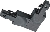 Spanningsrail Doorverbinder - Nitron Dual - Hoek L Connector - Aarde Buiten - 2 Fase - Mat Zwart