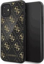 GUESS Double Layer Glitter Back case voor Apple iPhone 11 (6.1") - Zwart