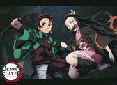 ABYstyle Demon Slayer Tanjiro And Nezuko Fight Position  Poster - 52x38cm