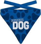 Plenty gifts bandana hond favorite dog blauw 16-20 cm