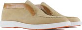 Santoni InstapSchoen Beige Beige  - Maat 10,5 - Heren - Lente/Zomer Collectie - Suède