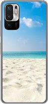 Geschikt voor Xiaomi Redmi Note 10 5G hoesje - Tropisch - Strand - Zee - Siliconen Telefoonhoesje