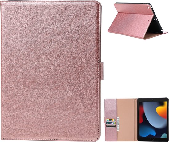 Coque iPad 10.2 2019/2020/2021 Or Rose - Coque Premium iPad 2021 en Cuir Vegan - Coque Apple iPad 10.2 - Housse Luxe iPad 10.2
