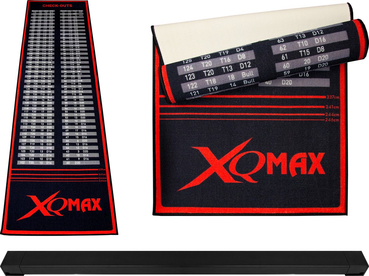 XQMax Oche Checkout Dartmat Red/Black
