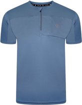 Het Dare2B Aces III T-shirt met halve rits - heren - lichtgewicht - Q-Wic Plus - Blauw