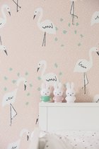 Roomblush - Behang In Paradise - Roze - Vliesbehang - 200cm x 285cm