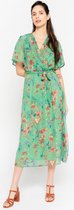 LOLALIZA Maxi bloemenjurk - Groen - Maat 36