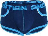 Andrew Christian Show-It Retro Pop Pocket Boxer Navy - MAAT S - Heren Ondergoed - Boxershort voor Man - Mannen Boxershort