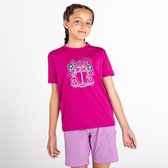 Het Dare2B Rightful Tee T-shirt met korte mouwen - kinderen - gerecycled - Q-wic - Middenroze