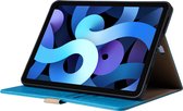 Coque iPad Air 2020 - Cuir végétalien - Housse Premium pour Apple iPad Air 4ème génération 10.9 2020 - Blauw