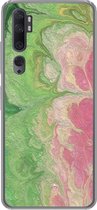 Geschikt voor Xiaomi Mi Note 10 Pro hoesje - Verf - Kunst - Psychedelisch - Siliconen Telefoonhoesje
