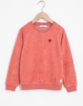 Sissy-Boy - Roze badstof sweater met hartje