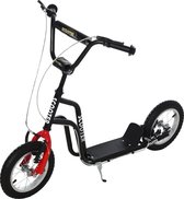 HOMCOM Kinderscooter stuur verstelbare step met luchtbanden 12 inch vanaf 5 jaar 371-015