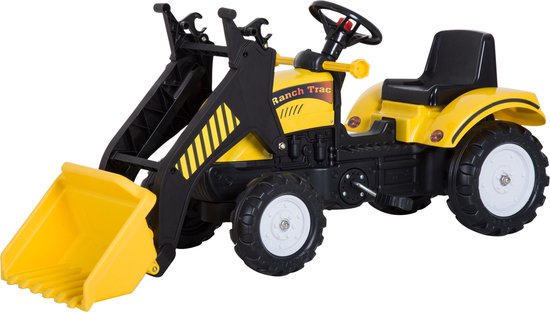 HOMCOM Trapauto met frontlader tractor traptractor vanaf 3 Jaar speelgoed  kinderen... | bol.com