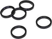 Balhoofdring 1 Inch 5mm Aluminium Zwart 5 Stuks
