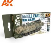 AK Interactive AK564 - Middle East War Vol.1 Colors Set - 6 x 17 ml