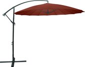 Bol.com Kynast SAIGON zweefparasol 3x3m Azië stijl knikbaar Bordeaux Rood parasol 360° draaibaar + kruispoot aanbieding