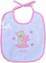 slabber roze met beer 45 x 32 x 18 cm 2-delig