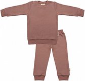 pyjama Burlwoord junior katoen bruin mt 12-18 maanden
