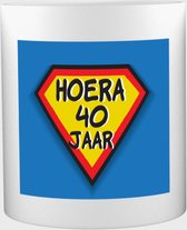 Akyol - Hoera 40 jaar Mok met opdruk - verjaardag cadeau - Jarige - leuk kado om te geven - 350 ML inhoud