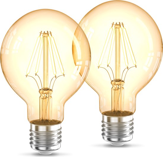 B.K.Licht - Filament lamp - E27 lichtbronnen - 2.200 K - 4 W - amber - 2 stuck