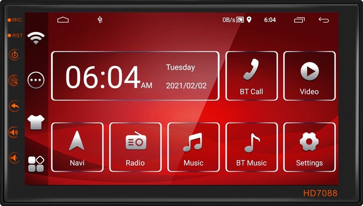 TechU™ Autoradio AT25 – 2 Din 7” Touchscreen Monitor – voor Toyota Universeel – Bluetooth & Wifi – Android 11 – Handsfree bellen – FM radio – USB – GPS Navigatie