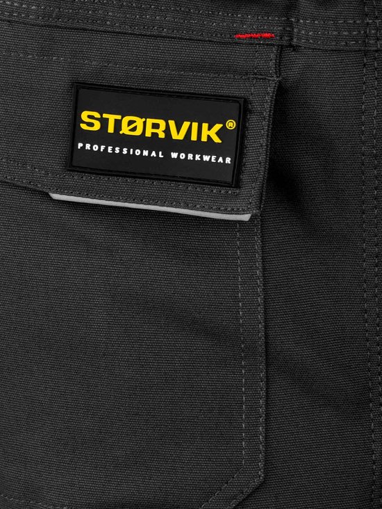 STØRVIK Thijs Pantalon de travail Court Stretch Homme - Extensible - Taille S - Noir
