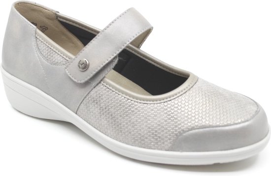 Solidus 26551 20715, Chaussures à bande gris clair avec stretch largeur J