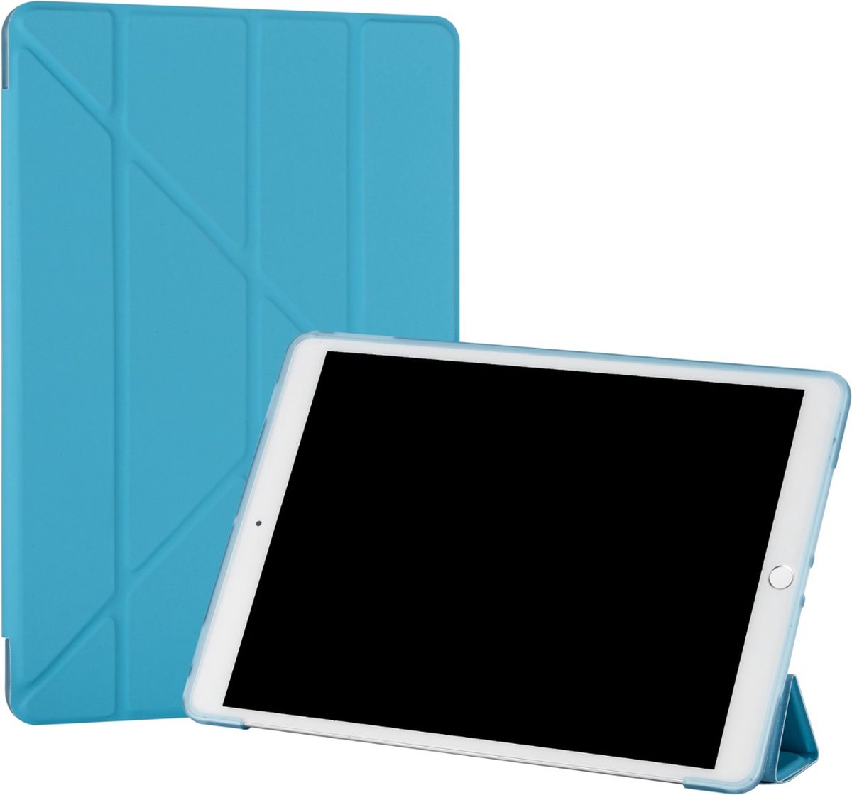 iPad 2021 10.2 inch Book Case Origami Blauw