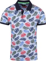 New Zealand Auckland - Polo Print Blauw - M - Modern-fit