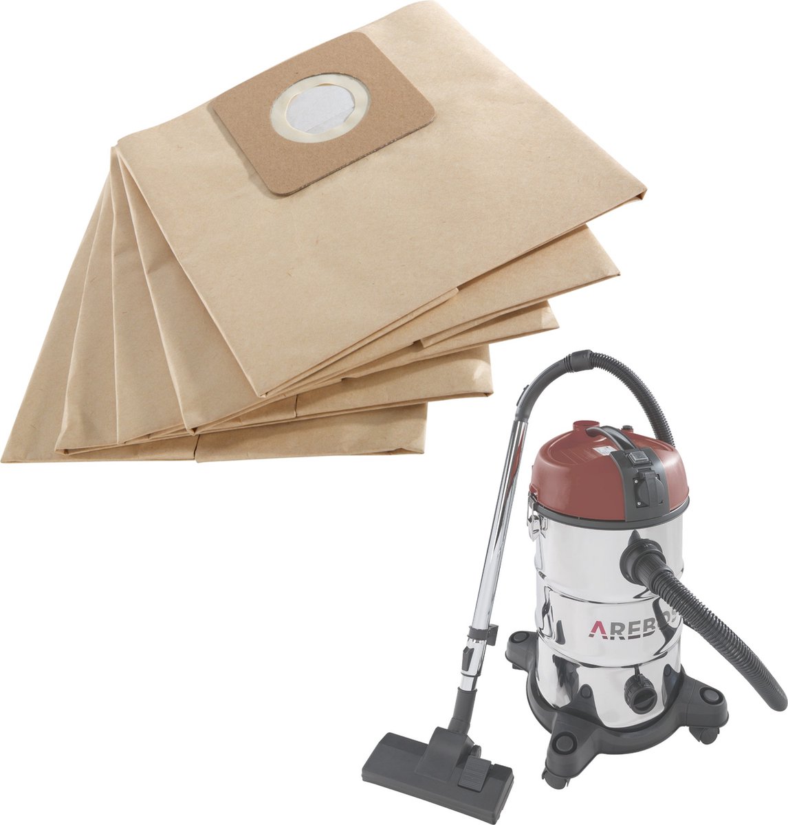 AREBOS 5x Staubsaugerbeutel Geeignet für Industriestaubsauger 2300W