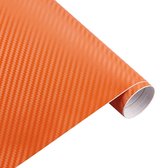 Auto wrap folie - carbon car wrap folie - 30 x 127 cm - Oranje